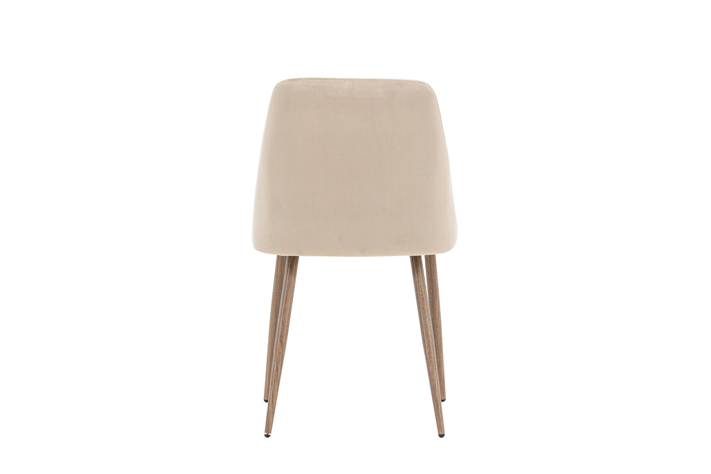 Night matstol 2-pack brun/beige sammet
