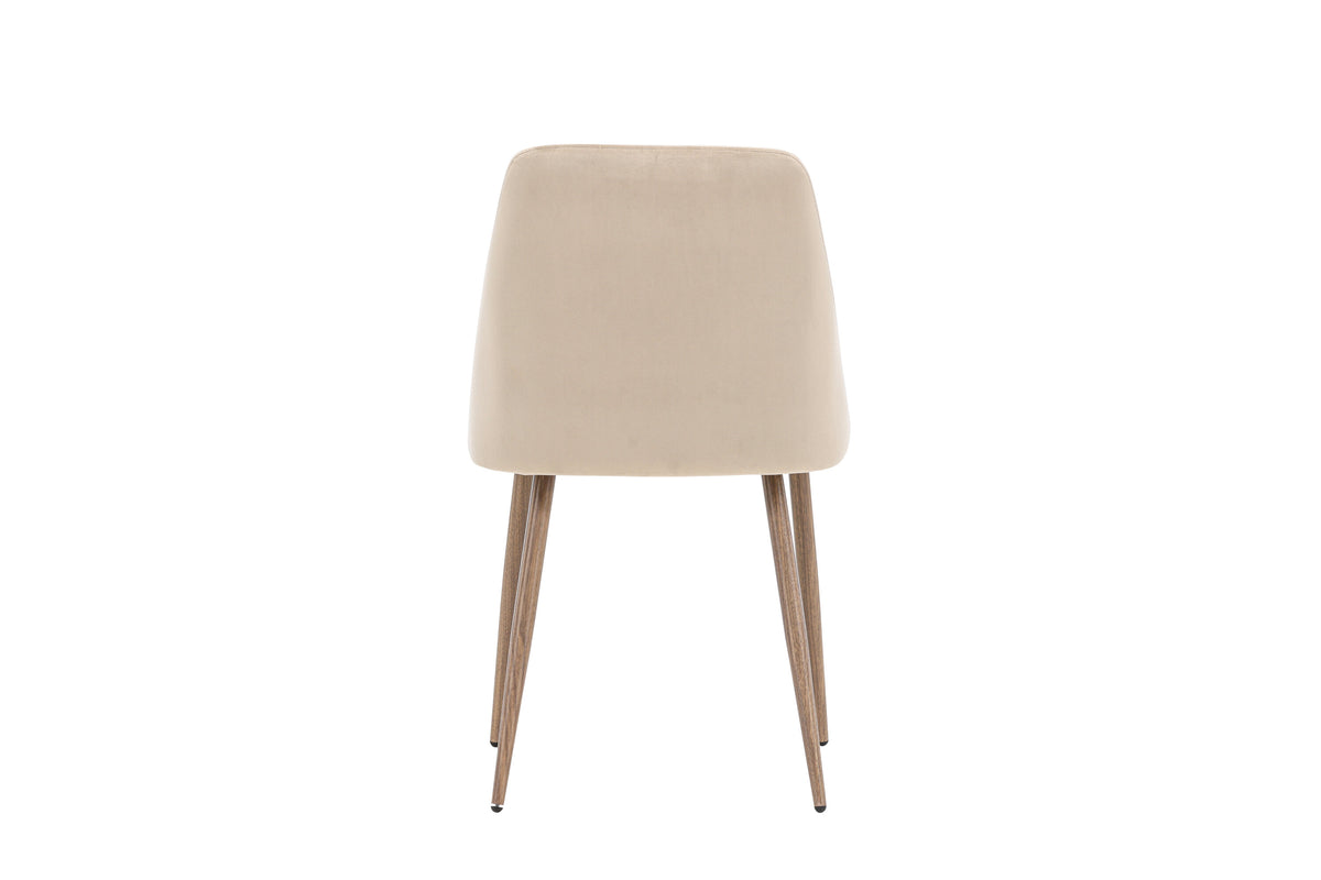 Night matstol 2-pack brun/beige sammet