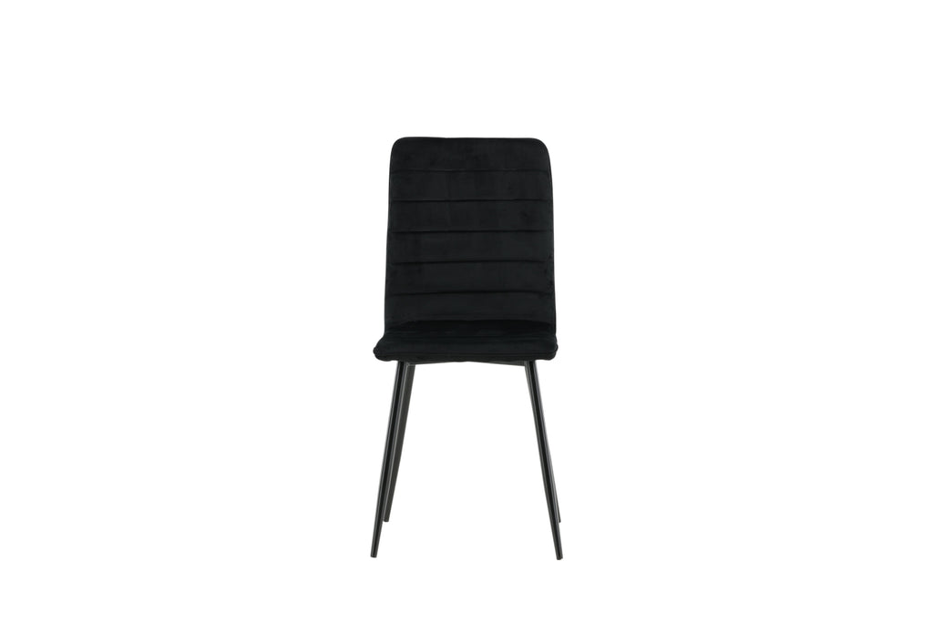 Windu Lyx matstol 2-pack svart med svart sammet