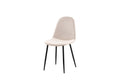 Polar matstol 2-pack beige sammet med svarta ben