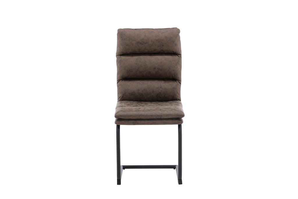 Zizo matstol 2-pack svart och brun mikrofiber