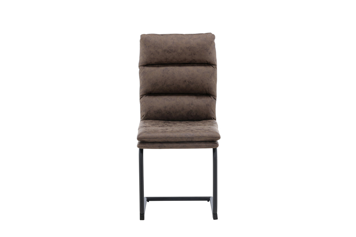 Zizo matstol 2-pack svart och brun mikrofiber