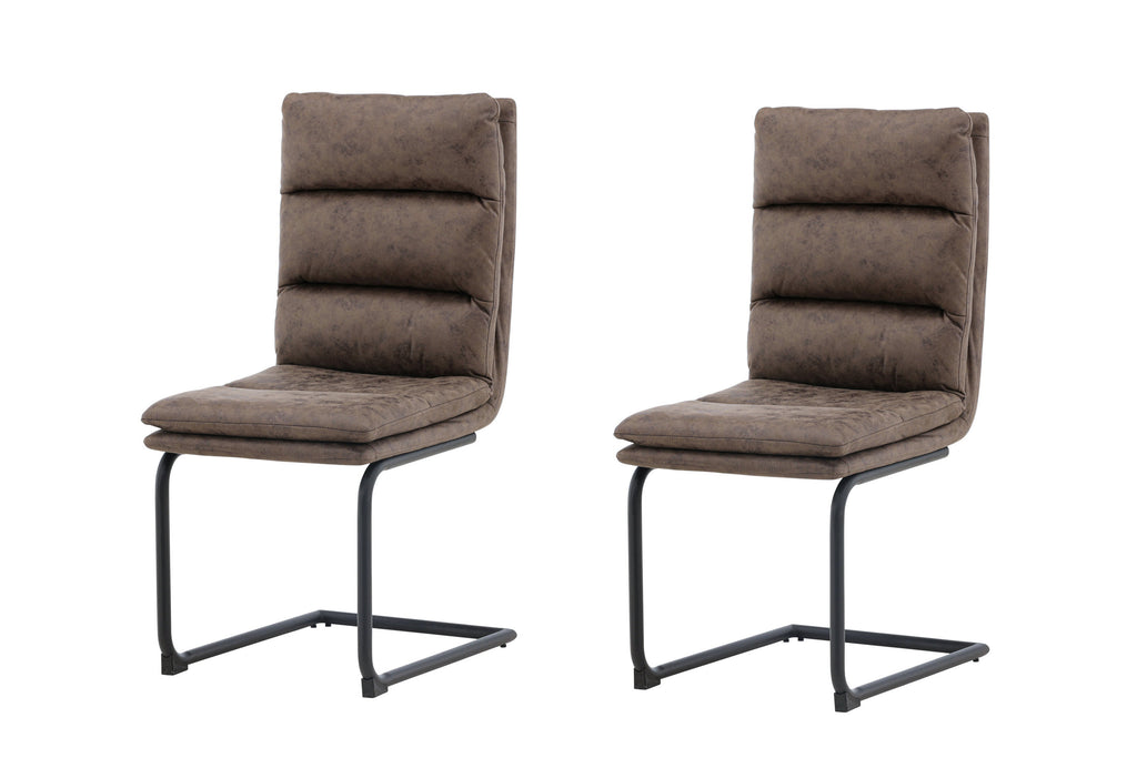 Zizo matstol 2-pack svart och brun mikrofiber