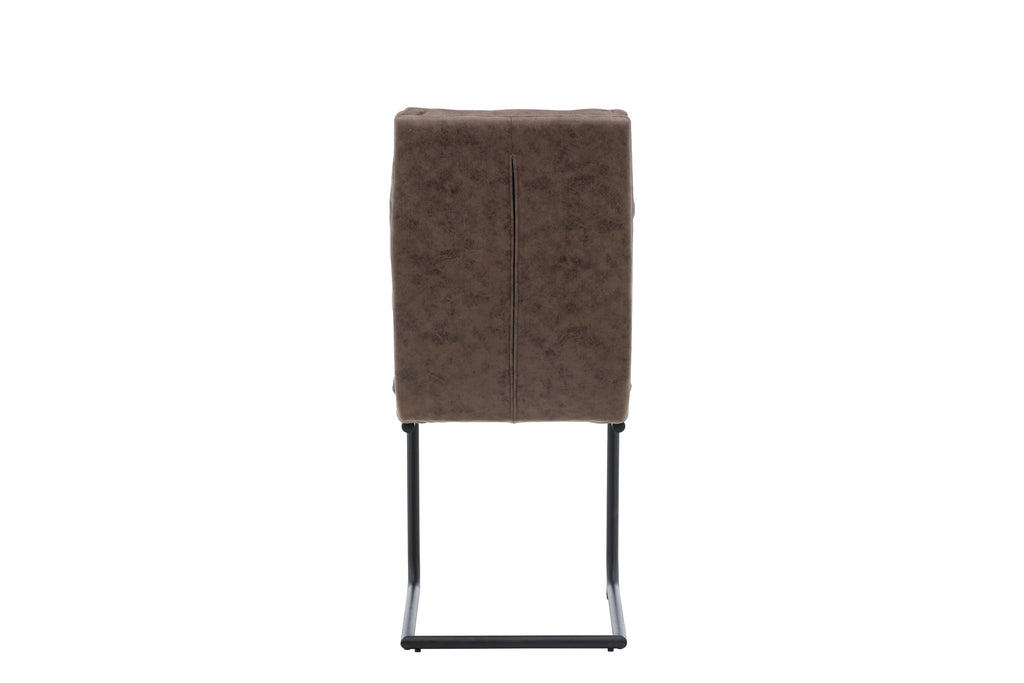 Zizo matstol 2-pack svart och brun mikrofiber