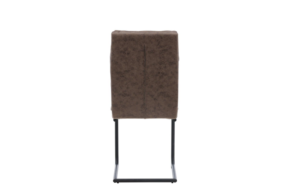Zizo matstol 2-pack svart och brun mikrofiber