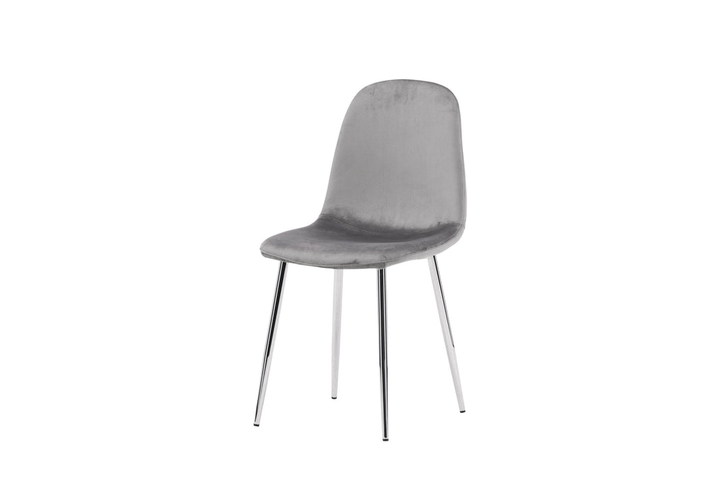 Eva matstol 2-pack ljusgrå sammet