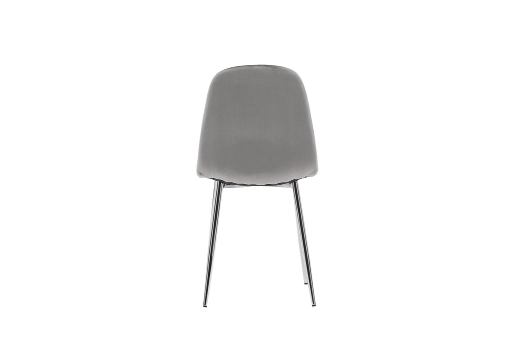 Eva matstol 2-pack ljusgrå sammet