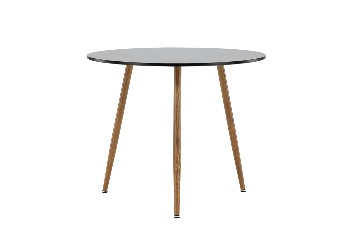 Polar runt matbord Ø90 cm mörk ekimitation och svart