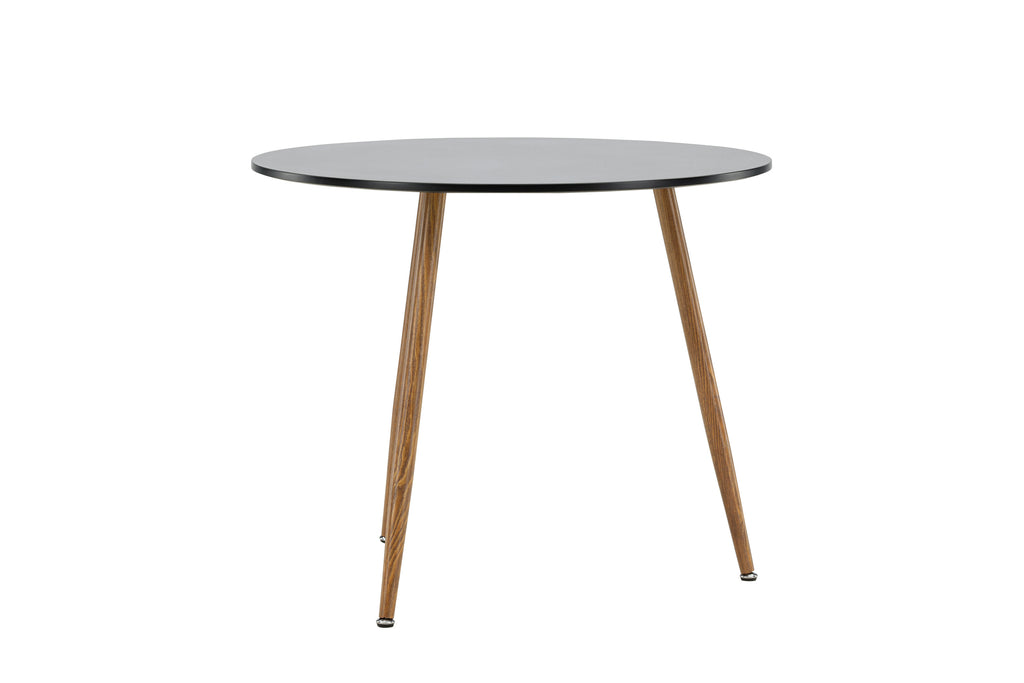 Polar runt matbord Ø90 cm mörk ekimitation och svart