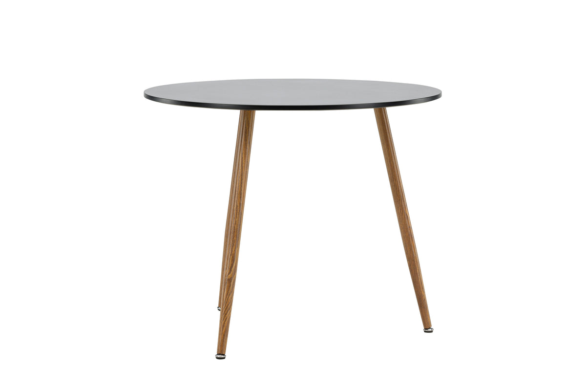 Polar runt matbord Ø90 cm mörk ekimitation och svart