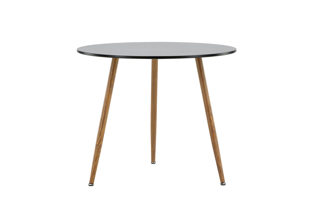 Polar runt matbord Ø90 cm mörk ekimitation och svart