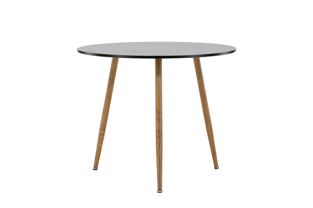 Polar runt matbord Ø90 cm mörk ekimitation och svart
