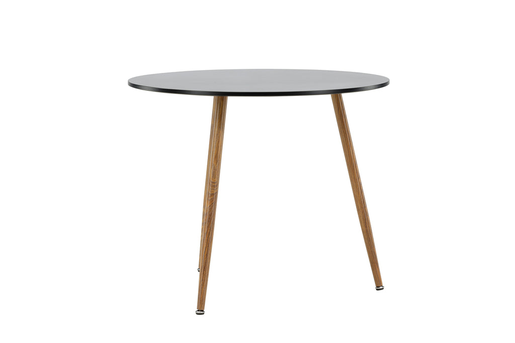 Polar runt matbord Ø90 cm mörk ekimitation och svart