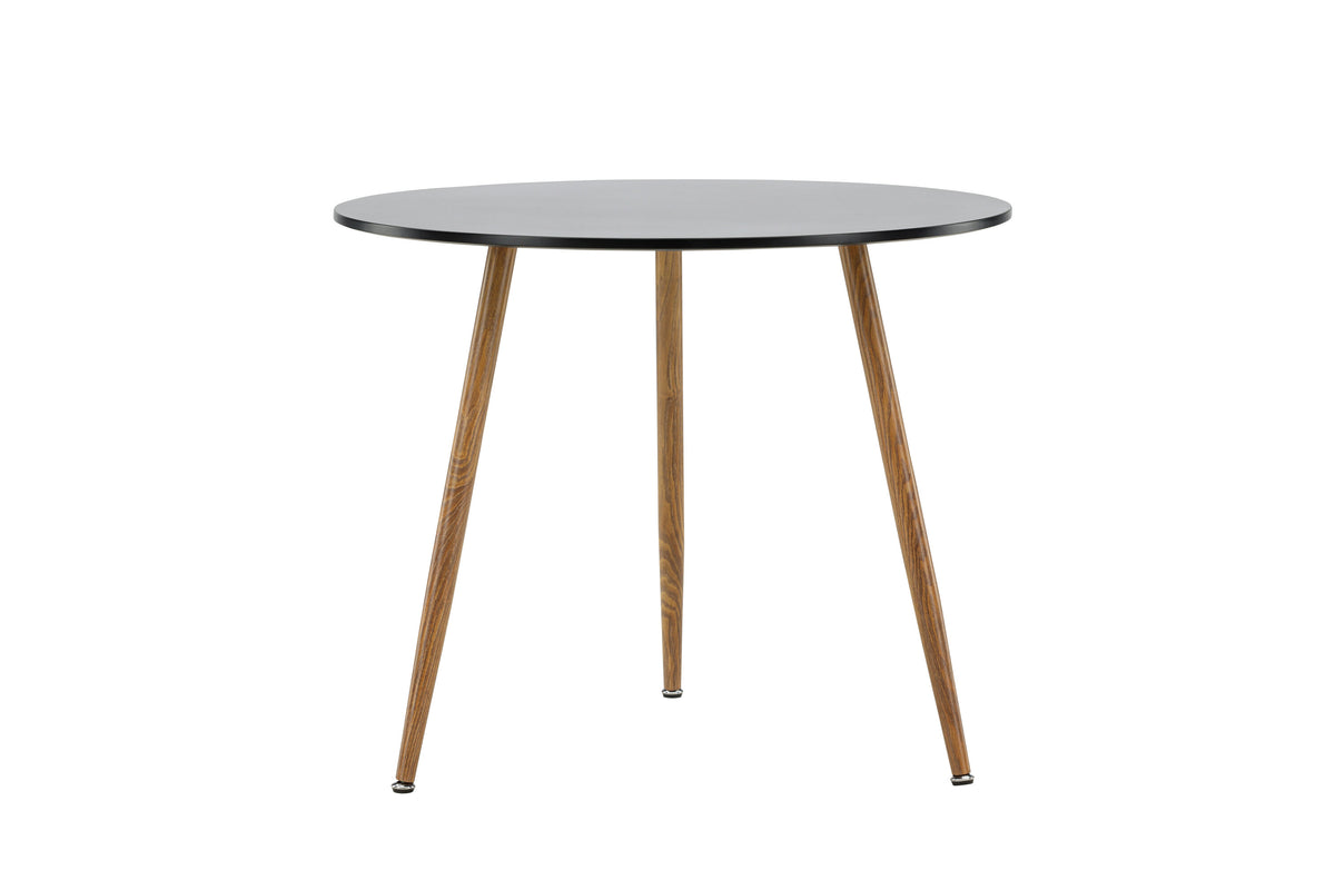 Polar runt matbord Ø90 cm mörk ekimitation och svart