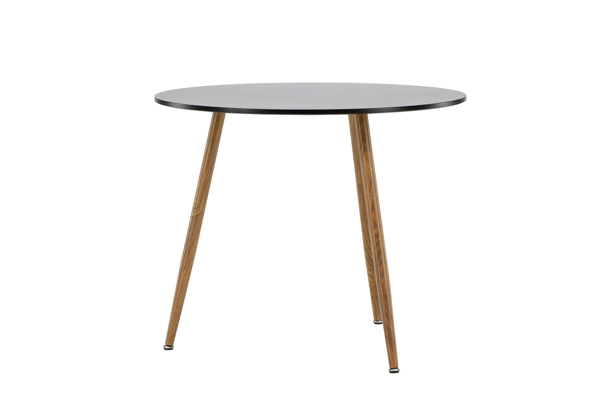 Polar runt matbord Ø90 cm mörk ekimitation och svart