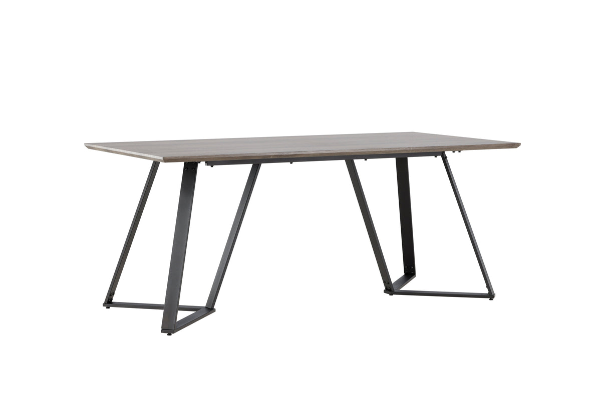 Marina matbord 180x90x75 cm svart och grå ekimitation