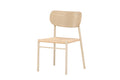 Polly matstol vitlaserad med beige naturfärgat rep