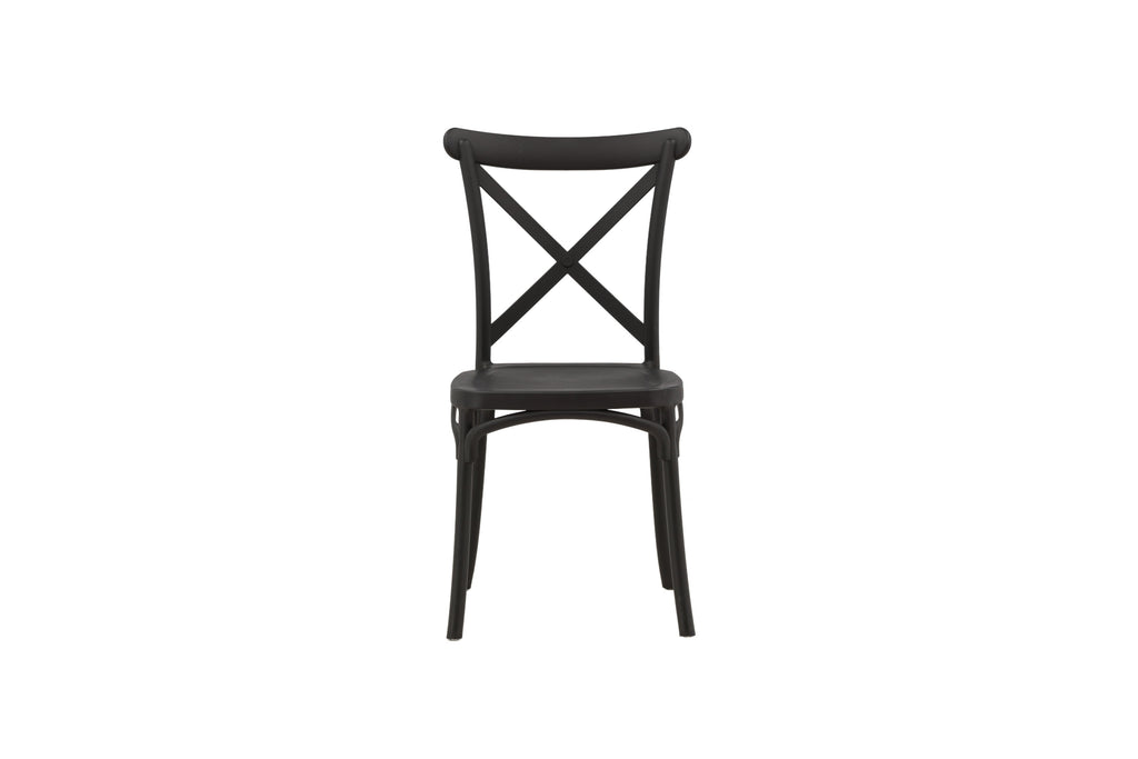 Crosett matstol 2-pack mattsvart plast