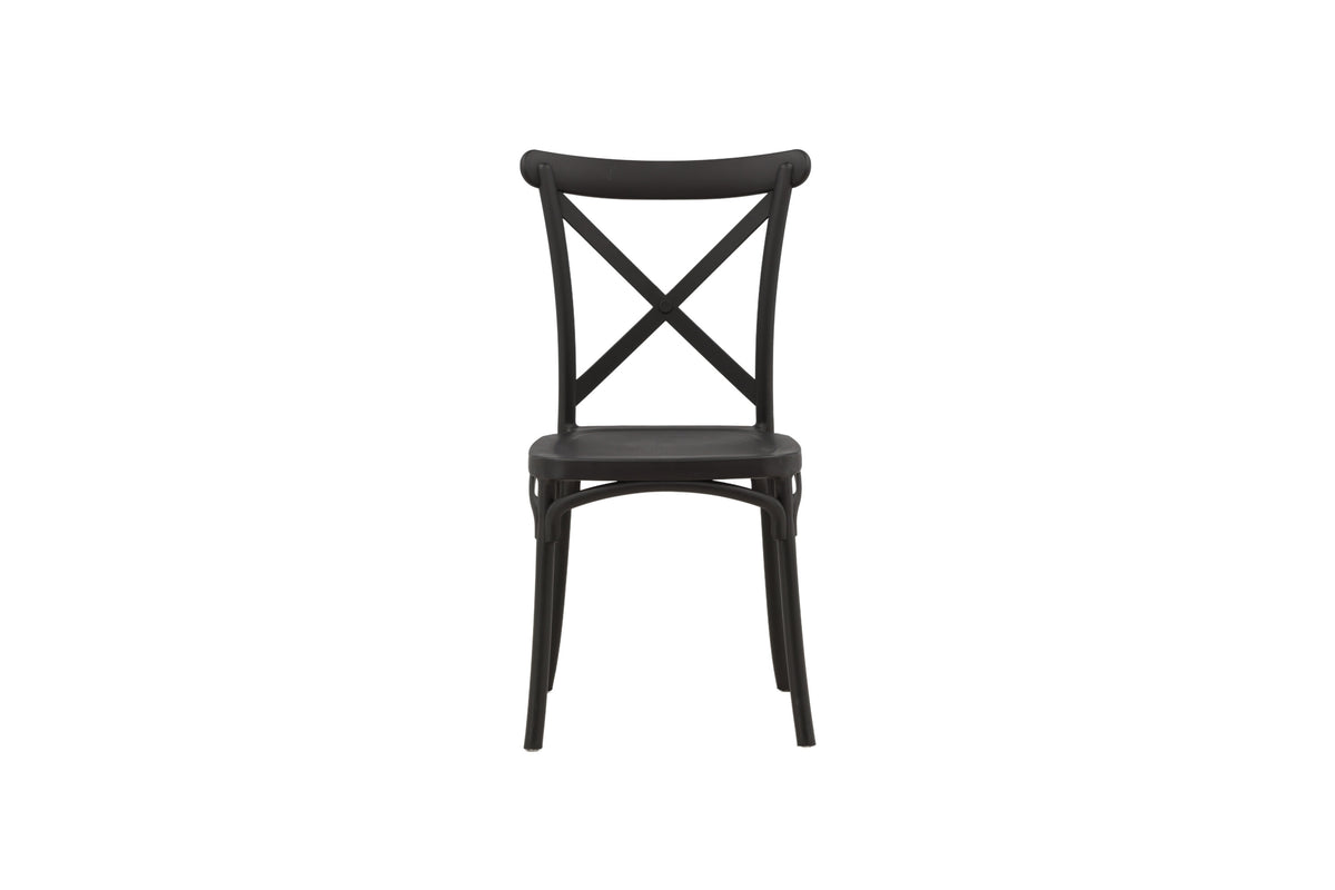 Crosett matstol 2-pack mattsvart plast