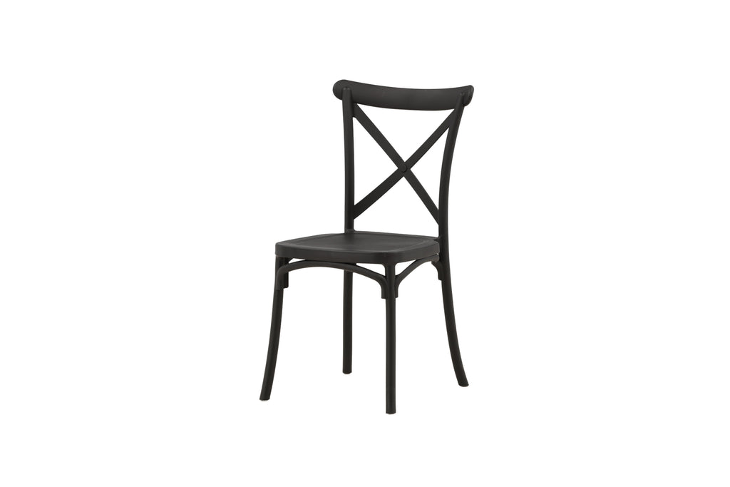 Crosett matstol 2-pack mattsvart plast