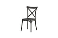 Crosett matstol 2-pack mattsvart plast