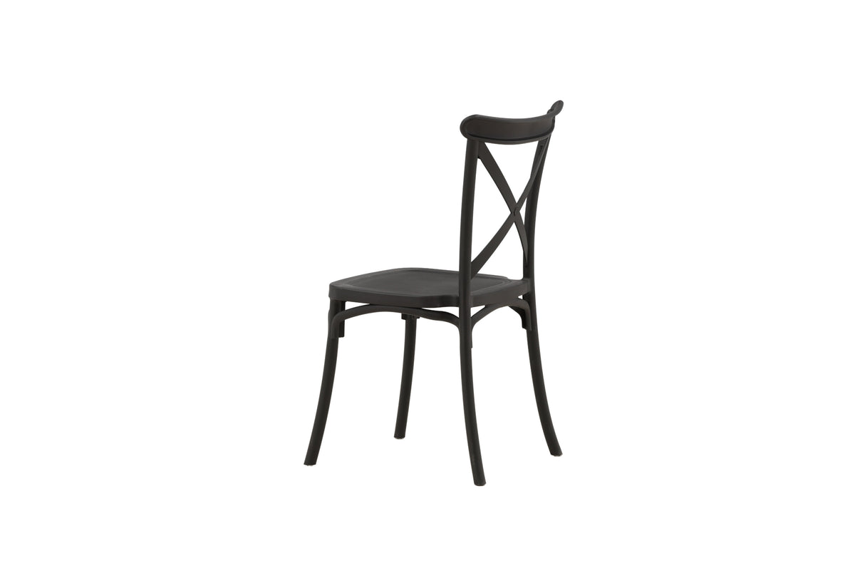 Crosett matstol 2-pack mattsvart plast