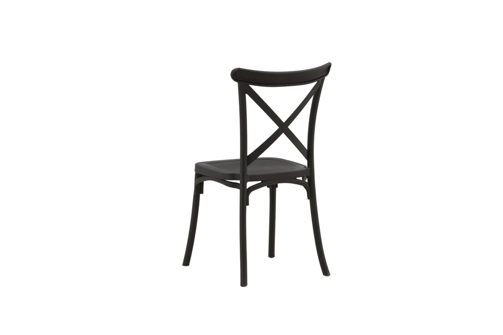 Crosett matstol 2-pack mattsvart plast