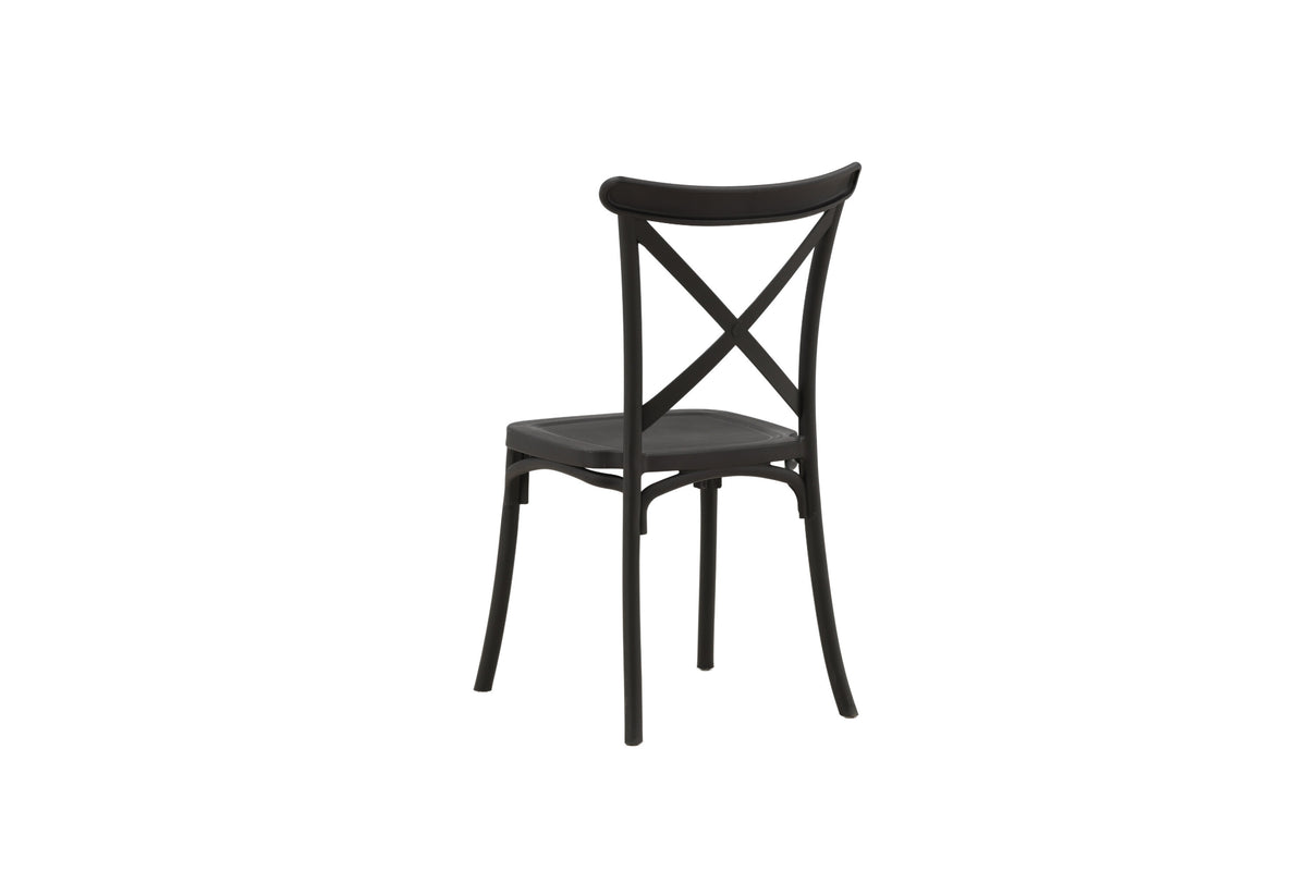 Crosett matstol 2-pack mattsvart plast