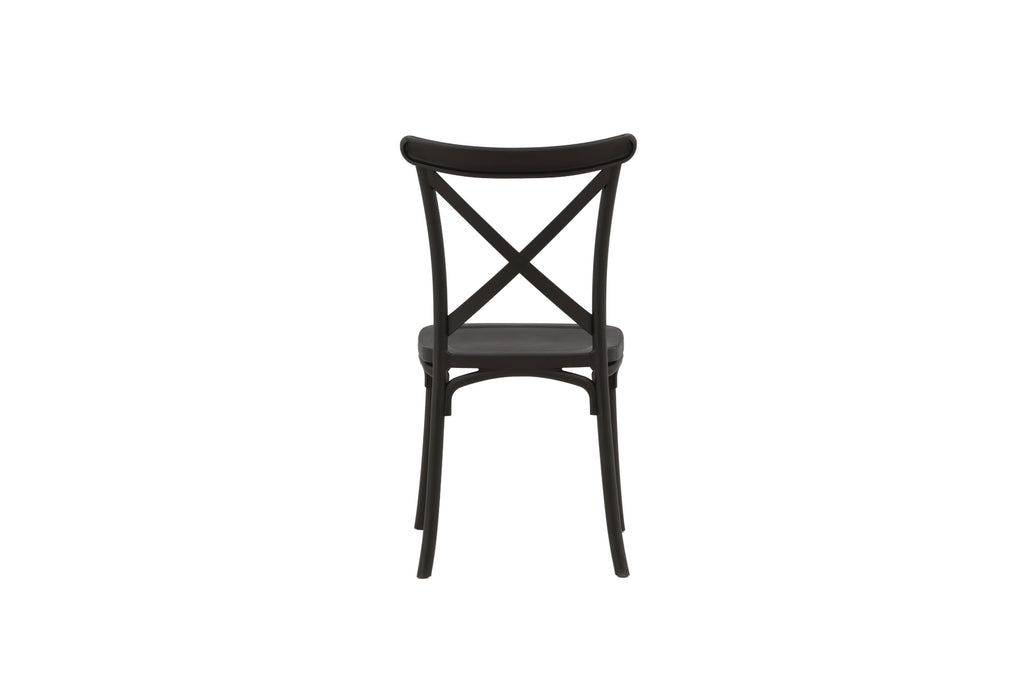Crosett matstol 2-pack mattsvart plast