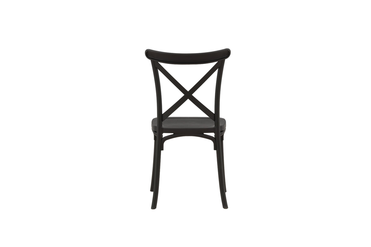 Crosett matstol 2-pack mattsvart plast