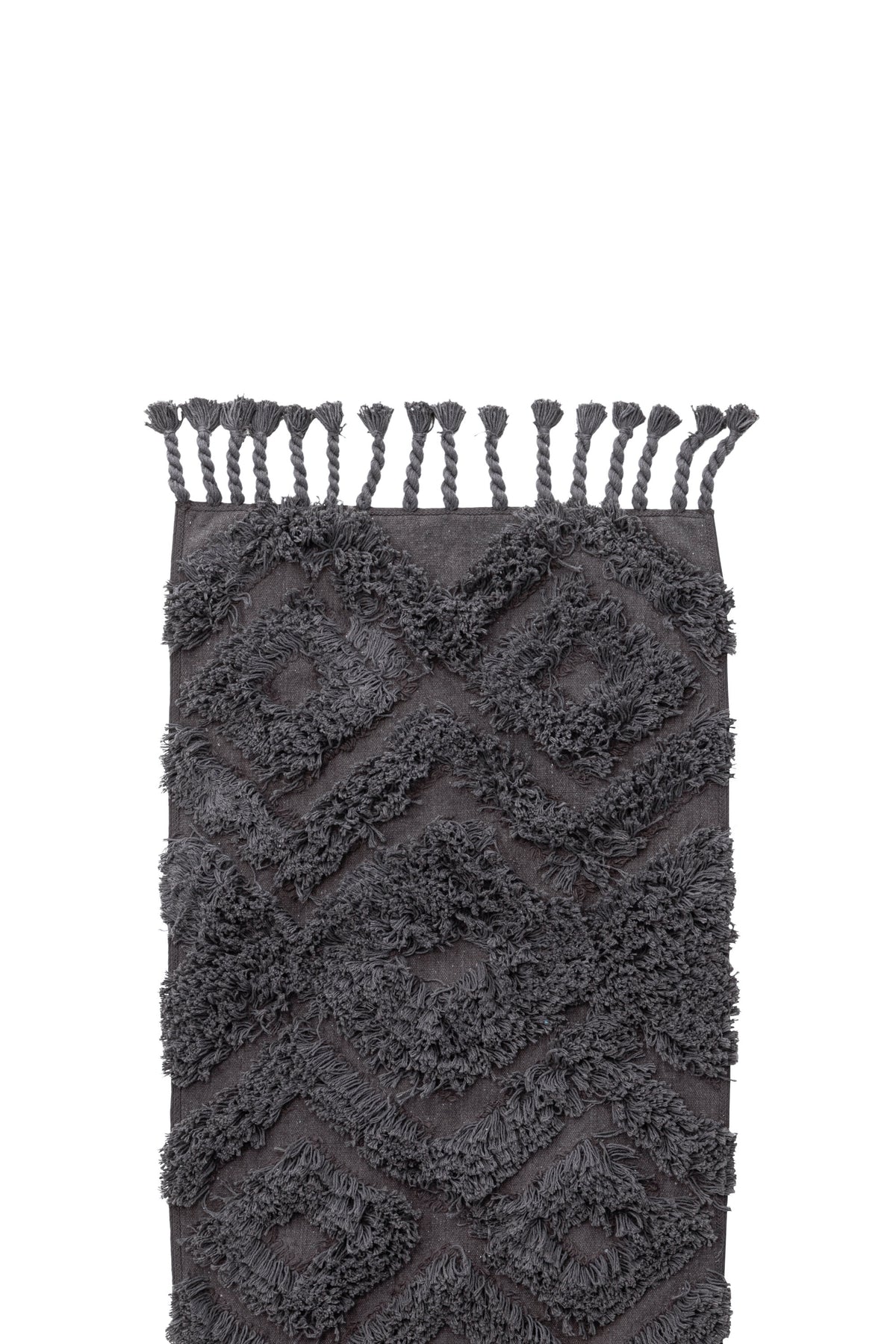 Hilma badrumsmatta 50x80 cm mörkgrå bomull