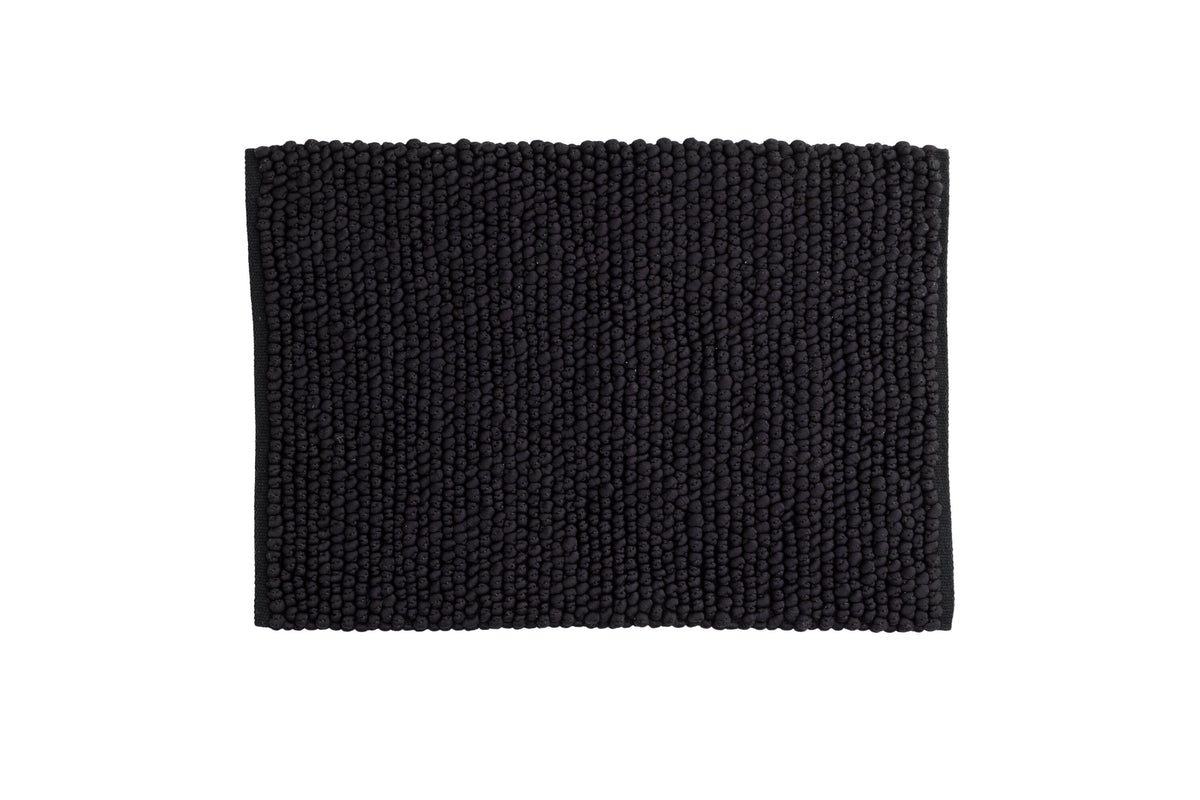 Wilmer badrumsmatta 50x80 cm svart polyester och bomull