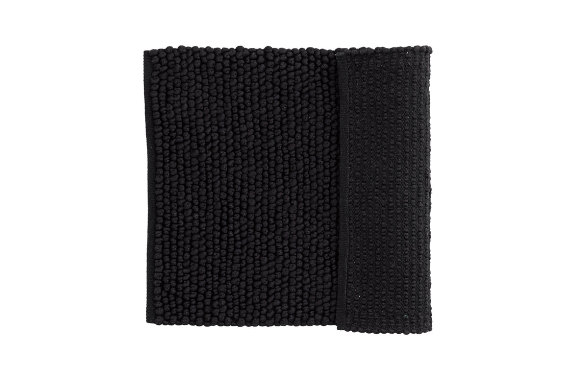 Wilmer badrumsmatta 50x80 cm svart polyester och bomull
