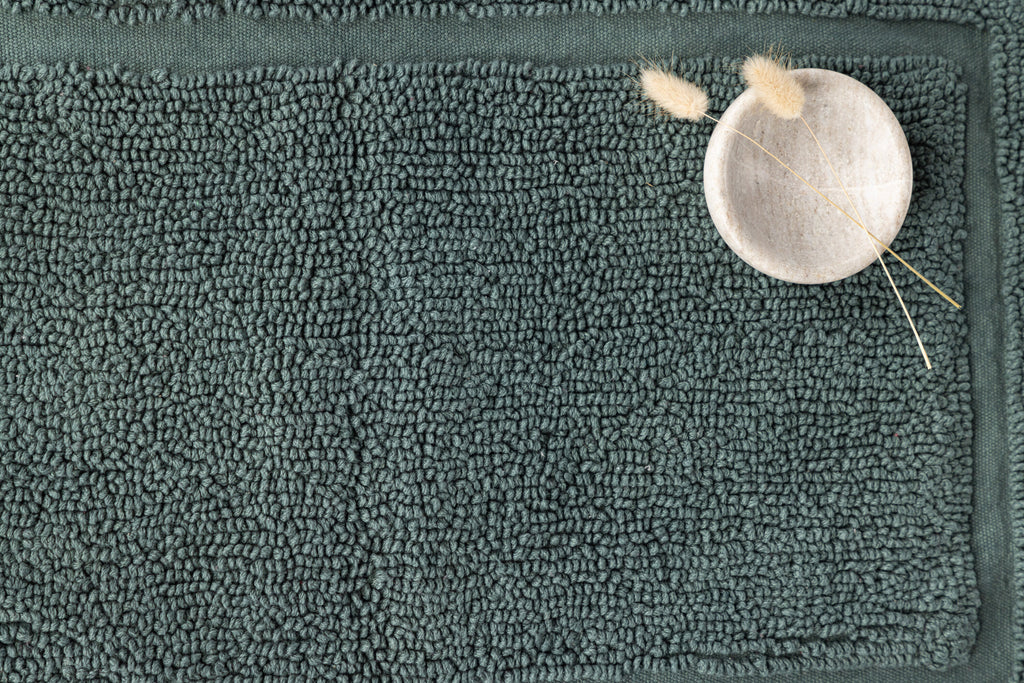 William badrumsmatta 50x80 cm grön bomullsfrotté