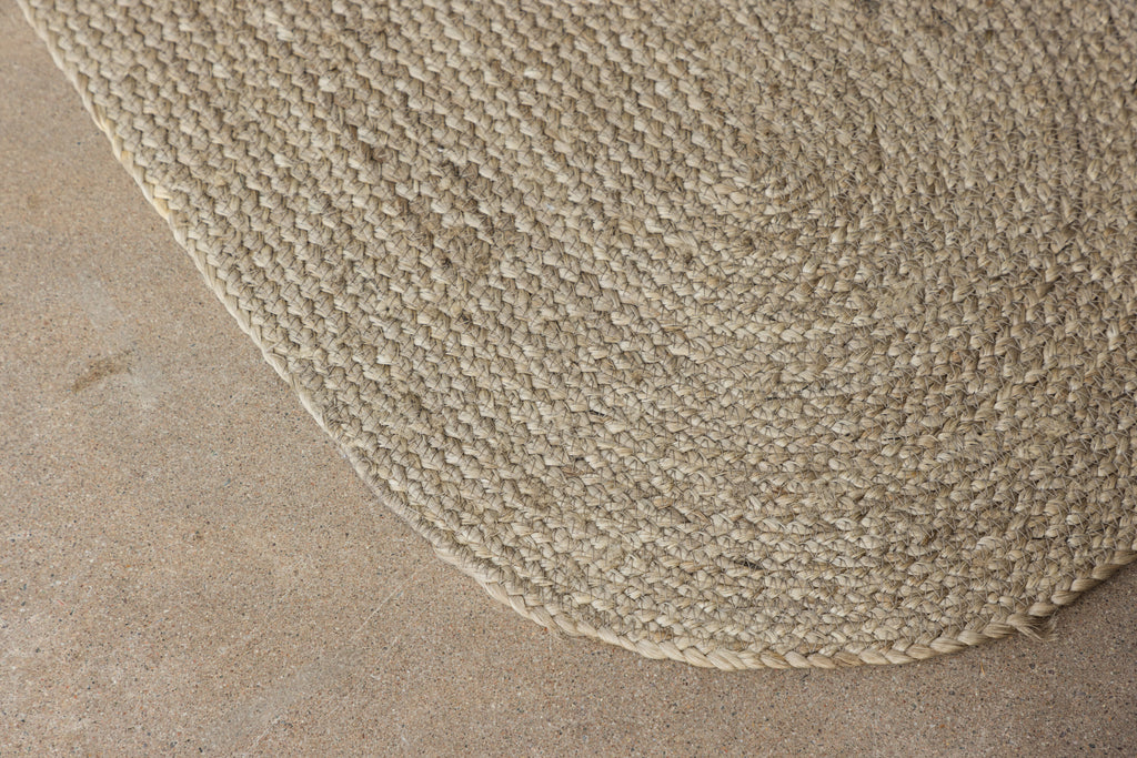Oliver oval badrumsmatta 50x90 cm naturfärgad jute