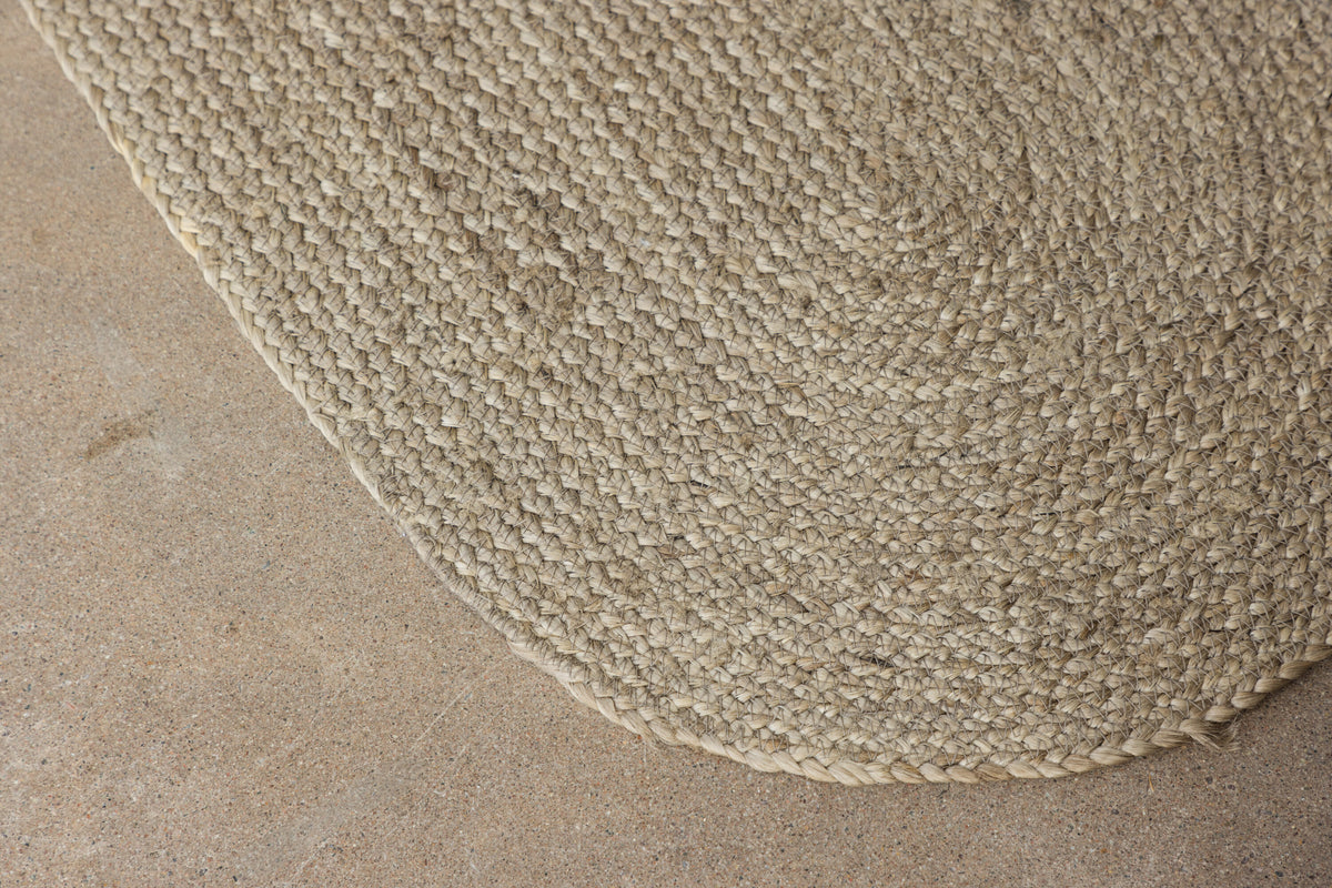 Oliver oval badrumsmatta 50x90 cm naturfärgad jute