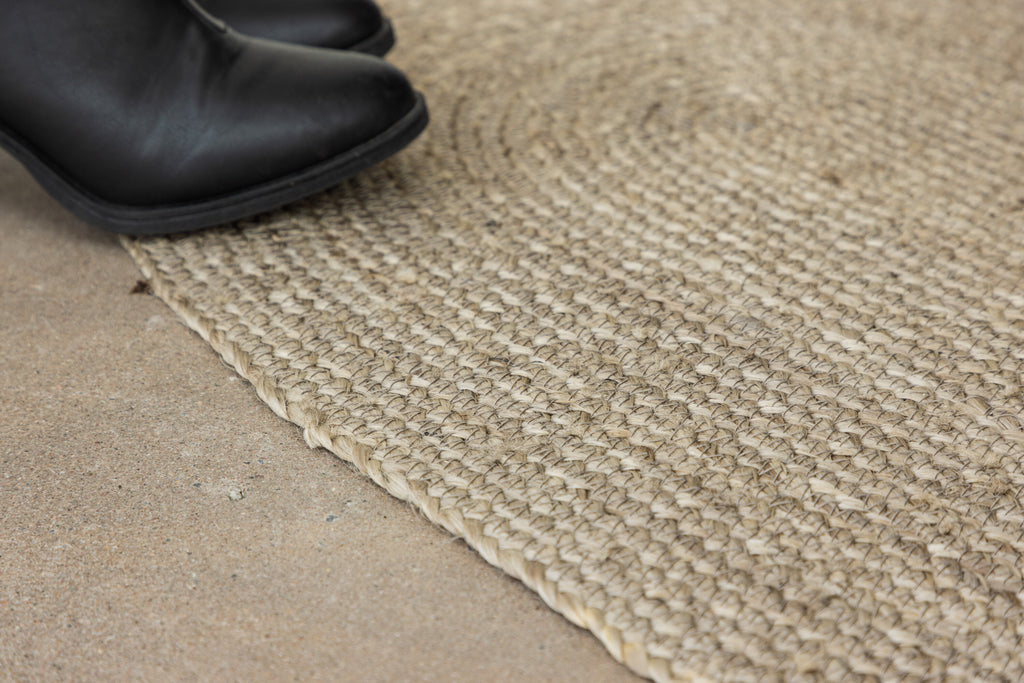 Oliver oval badrumsmatta 50x90 cm naturfärgad jute