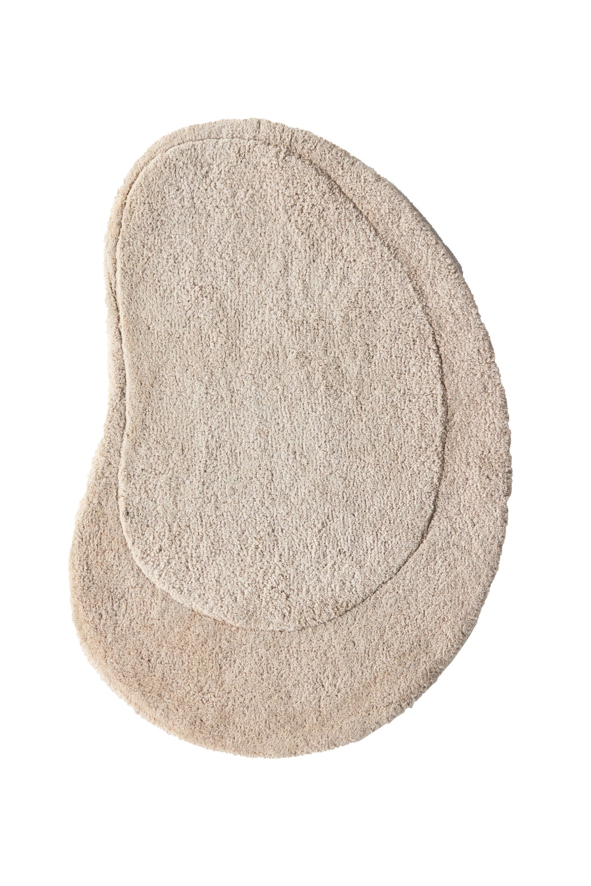 Elvis oval badrumsmatta 60x85 cm benvit med tygbaksida