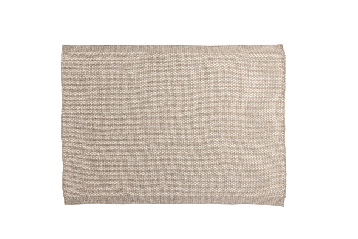 Vilma rektangulär matta i ull och bomull 230x160 cm beige
