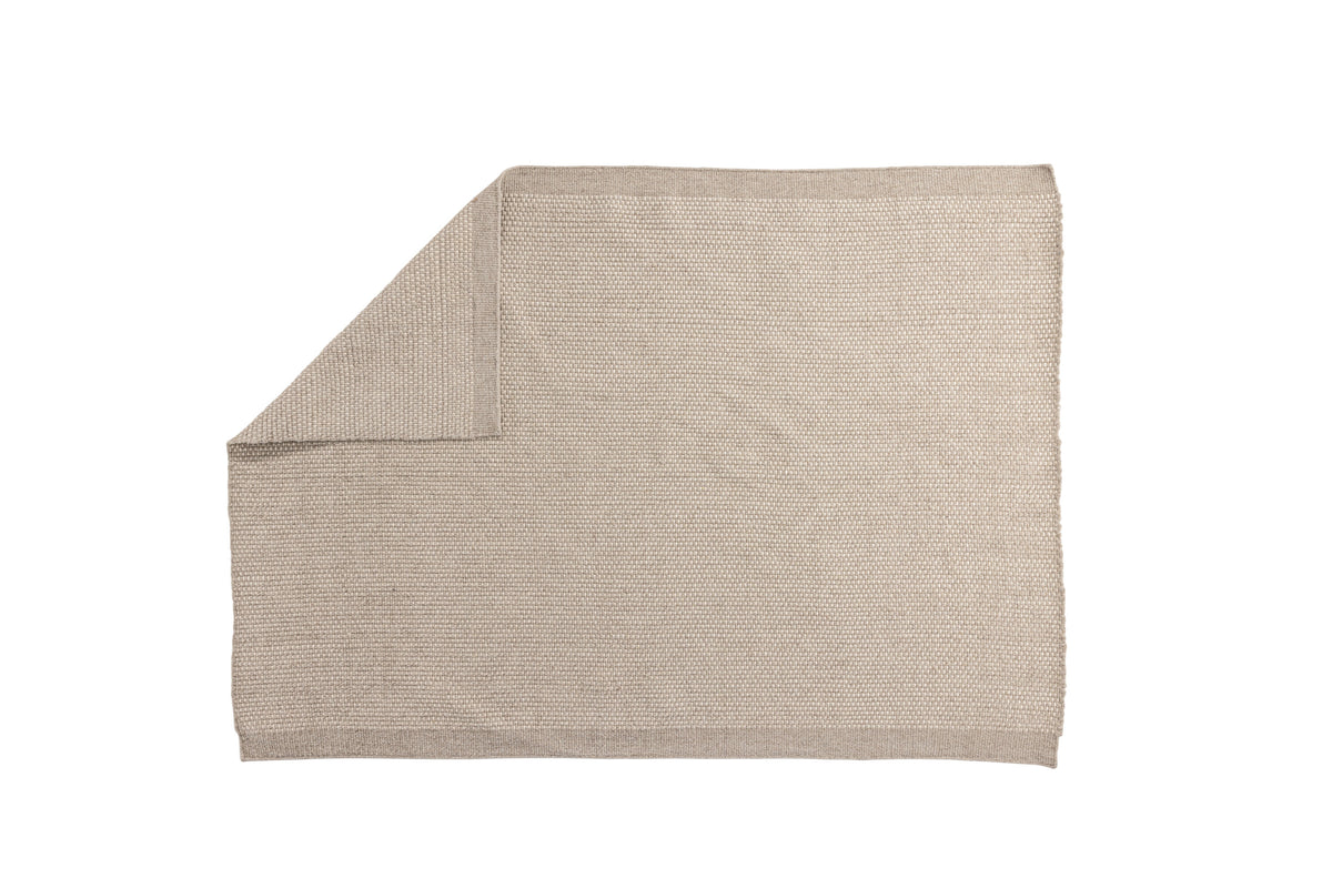 Vilma rektangulär matta i ull och bomull 230x160 cm beige