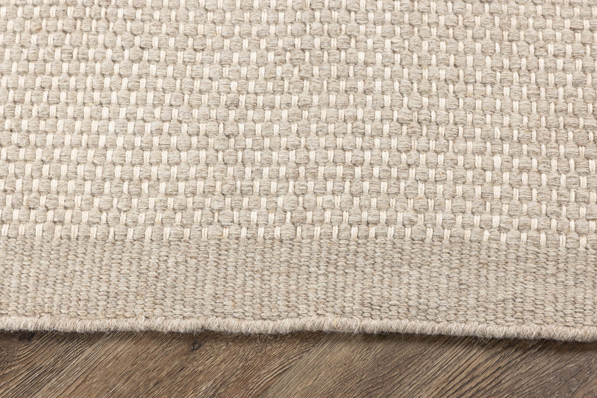 Vilma rektangulär matta i ull och bomull 230x160 cm beige