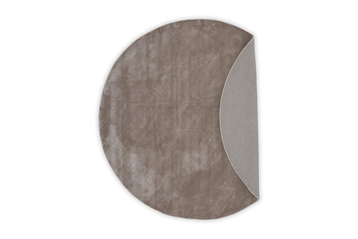 Indra rund viskosmatta Ø200 cm beige