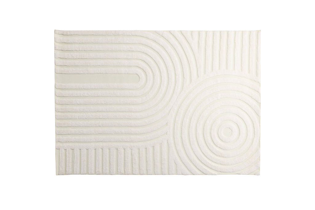 Nikita matta 290x200 cm vit polyester- och bomullsblandning