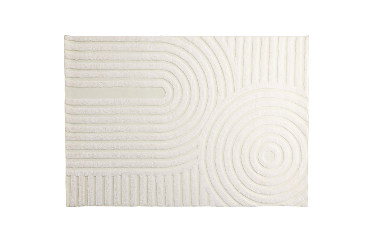 Nikita matta 290x200 cm vit polyester- och bomullsblandning