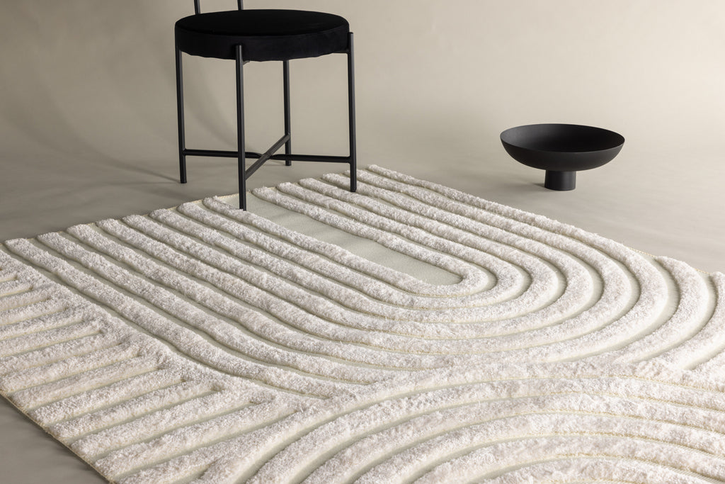 Nikita matta 290x200 cm vit polyester- och bomullsblandning
