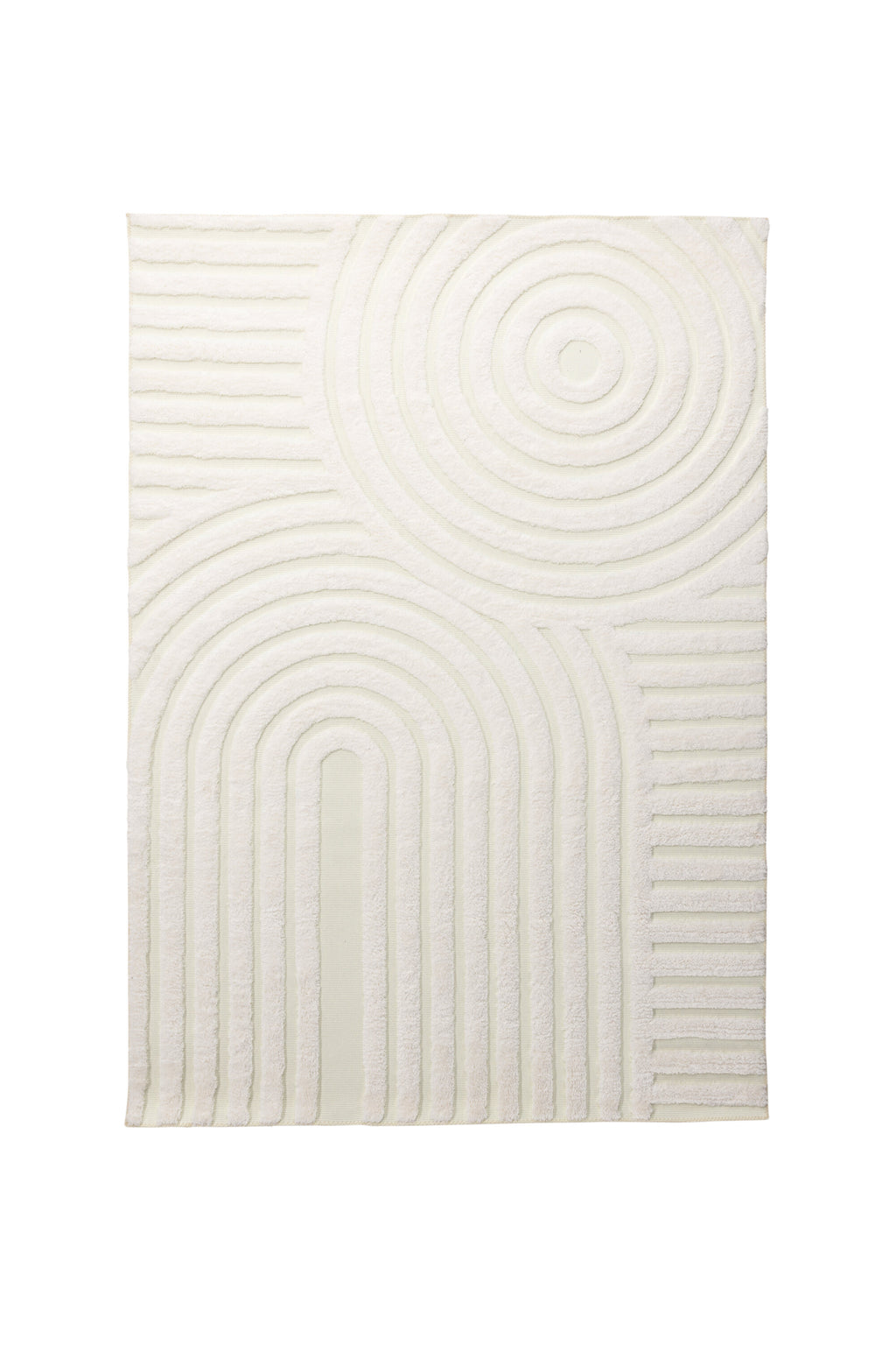 Nikita matta 230x160 cm vit polyester- och bomullsblandning