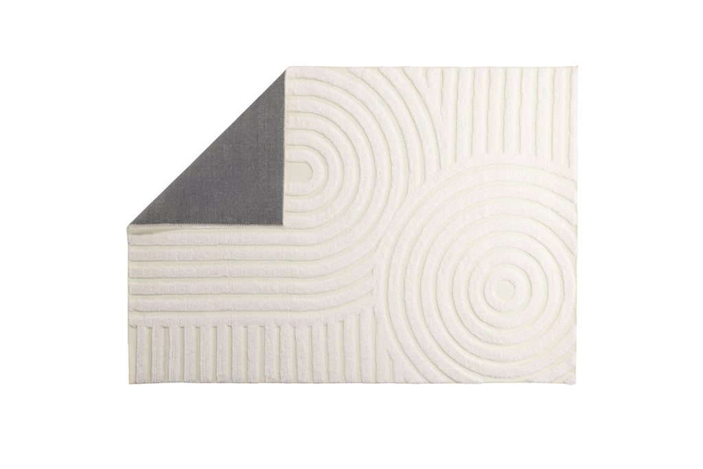 Nikita matta 230x160 cm vit polyester- och bomullsblandning
