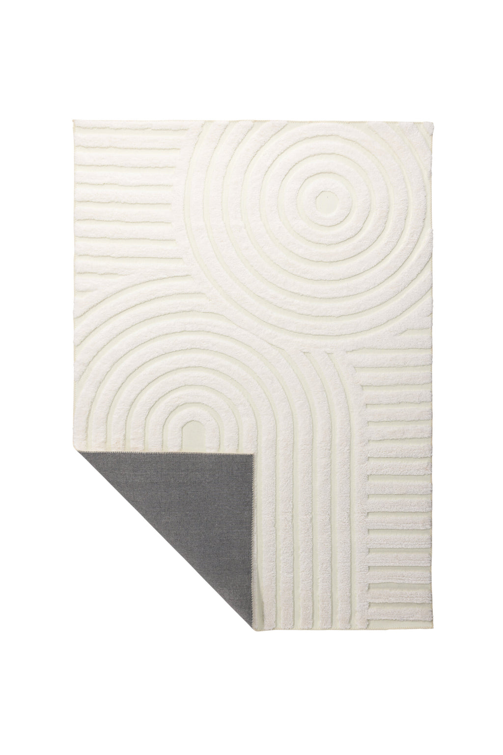Nikita matta 230x160 cm vit polyester- och bomullsblandning