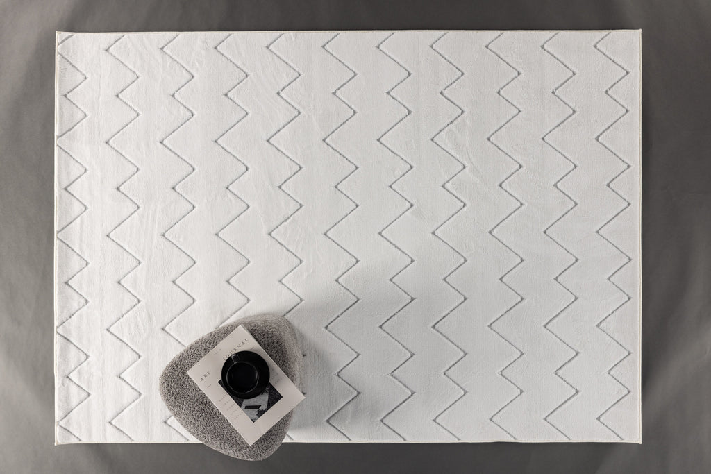 Fia ryamatta 290x200 cm vit polyester