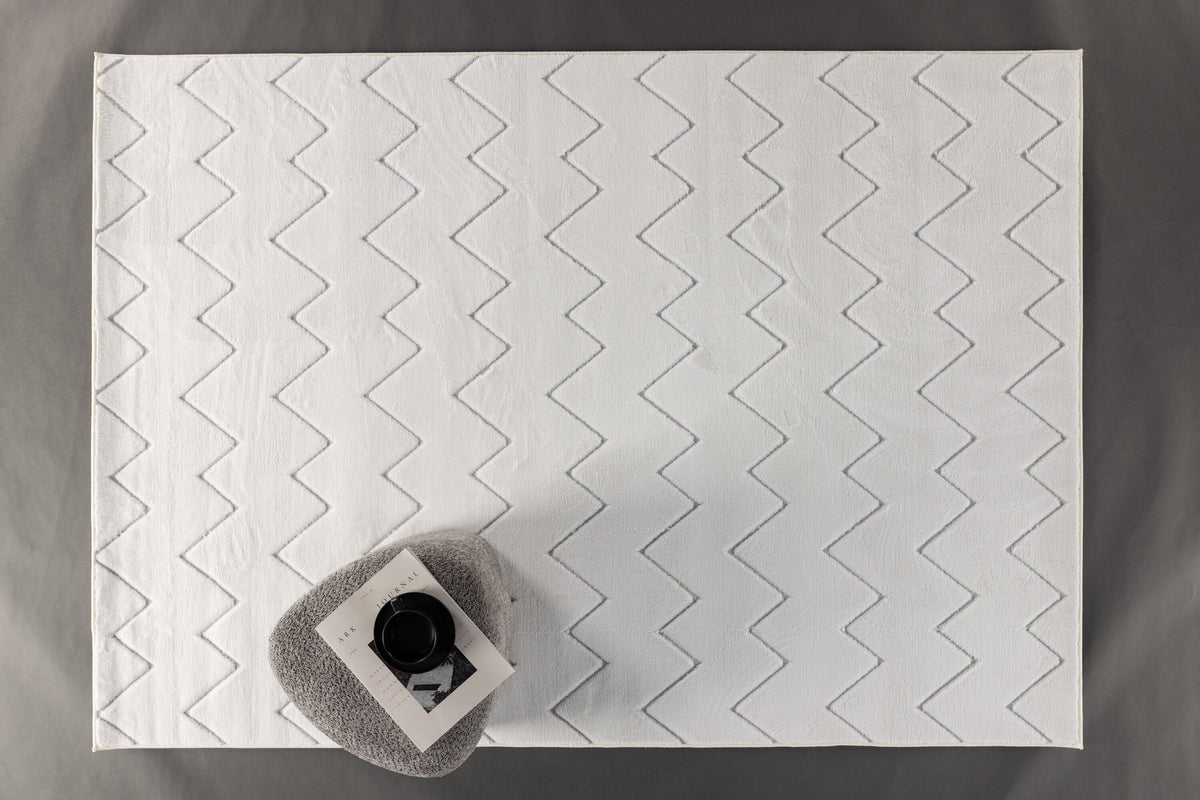 Fia ryamatta 290x200 cm vit polyester